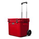 YETI Roadie 60 Wheeled Cooler with Retractable Periscope Handle, Rescue Red