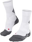 FALKE Unisex 4 GRIP Stabilizing Athletic Socks, Mid Calf, Compression Sock, Light Weight, Breathable Quick Dry, Nylon, White (White 2029), 9-10, 1 Pair