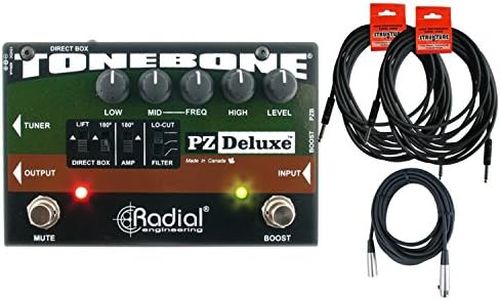 Radial Engineering ToneBone PZ-Deluxe Acoustic Instrument Preamp w/Boost w/ 3 Ca