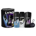 LYNX All Stars Trio & Body Scrub bodywash, body spray & anti-perspirant, 3 piece Gift Set perfect for his daily routine