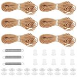 RV Pleated Shade Repair Kit, Camper Van Window Shades Blind String Repair Replacement Kit for Travel Trailer Day and Night Pleated Shade, Includes 6 Cords, 10 Cord Retainers, 10 Bushings, 3 Springs