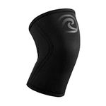 Rehband RX Knee Support for Strength Training & Fitness - 7mm Neoprene Knee Sleeve, Flexible & Non-Slip, Knee Sleeve for Men & Women, Colour:Carbon/Black, Size:Small