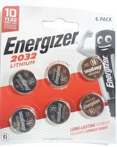 Energizer Lithium Batteries 2032 - 6 pack