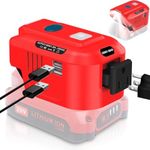 150W Power Inverter for Craftsman 20V V20 Battery, DC 20V to AC 110-120V Battery Inverter, Portable Power Station Generator, Charger Adapter Battery Powered Outlet w/ 2 USB Ports&AC Outlet&LED Light