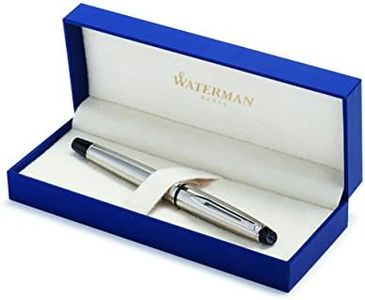 Waterman Expert Stainless Steel Rollerball Pen with Fine Black refill