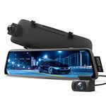 AUTO-VOX V5 Mirror Dash Cam 1080P Dual Dash Cam Front and Rear with Night Vision, Sepcial for RHD Cars, 9.35'' Full Touch Screen Rear View Mirror with Reversing Camera, Parking Mode, GPS Tracking