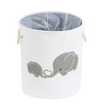 INough Large Kids Hampers for Laundry Elephant Laundry Hamper Kids Canvas Hampers for Laundry for Girls, Laundry Basket, Toddler Laundry Hamper Kids for Baby Room, Livingroom, Kidsroom, Play Room