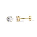 PAVOI 14K Gold Plated Round Cubic Z