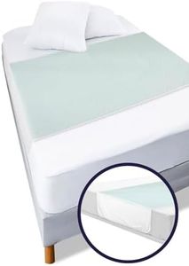 KMINA - Washable Bed Pads for Incontinence 5 Layers (x1 unit, 53" Double Bed), Bed Wetting Mats Washable, Bed Mats for Incontinence Adults, Waterproof Bed Pads for Adults Washable - Made in Europe