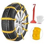 Oziral 2023 Upgrade Snow Chains for Car 12 Pcs Adjustable Chains Anti-Slip Car Tyre Wheel Truck SUV Road Bottom Snowy Roads Safety Ice Mud Climbing Width 145-295mm