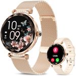 Smart Watches for Women, 1.19" HD Fitness Tracker Watch with Blood Pressure/Heart Rate Monitor, Bluetooth 5.2 Answer/Make Calls Smart Watch for Android/iOS Phones, IP68 Waterproof Fitness Watch