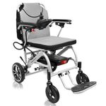 KosmoCare PowerFlex Go Electric Wheelchair | Lightweight Foldable Motorized Wheelchair with Trolley Design for Seniors | Aluminium Frame | 100kg Load Capacity | Battery up to 20km | Air Travel Friendly
