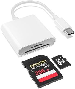 YOFEEPOP USB-C SD Card Reader, Dual Slot for SD/MicroSD Cards, Type C SD Card Adapter Compatible with iPhone 16/15, Pad,Laptop, Memory Card Reader Trail Camera Viewer Plug and Play