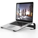 ELV Direct Tabletop Direct Laptop Stand, Ergonomic Aluminum Computer Stand, Laptop Riser, Ventilated Lapdesk Compatible for Tablets and Laptops Upto 15.6 inches (39.62 cm), Black, JJ-Laptop-STD