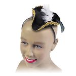 Bristol Novelty BH554 Headband | Mini Pirate Hat | 1 Piece | Black | One Size-Ages 14 years Band, womens