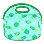 Funkins Insulated Lunch Bag for Kids | Spacious, Durable, Machine Washable | Premium Quality | Interior Pocket & Name Tag | Easy to Pack, Folds Flat for Storage | Large Size Lunch Bag | Sea Turtles