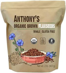 Anthony's Organic Brown Whole Flaxseed, 2 lb, Batch Tested and Gluten Free, Raw, Non GMO, Sproutable, Keto Friendly