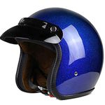 Vintage Motorcycle Helmet for Men & Women Classic Retro 3/4 Open Face Design DOT Certified for Motorbike Cruiser Crash Helmets for Motorbikes Open Face