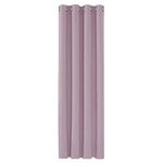 Deconovo Thermal Insulated Blackout Curtain Fabric Ring Top Eyelet Curtain for Bedroom Windows 52"x 54" Baby Pink 1 PANEL