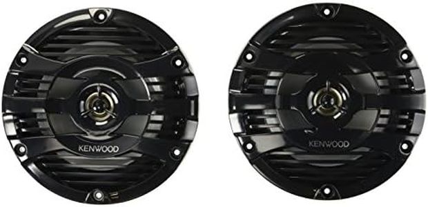 Kenwood KFC-1653MRB 6.5" Black Marine 2 Way Speakers 150 Watts