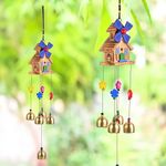 Hindcraft Wind Chimes for Home & Balcony Decor, Metal Hanging Outdoor Garden Terrace, Feng Shui Positive Energy Good Luck & Vastu, Decorative Musical Gift for Patio, Living Room & Office
