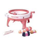 SOBOANT SENTRO Knitting Machine, Knitting Machine 48 Needles, Knitting Looms & Boards, Smart Loom with Row Counter, DIY Knitting Board Rotary Double Loom, Suitable for Adults or Childs (48)