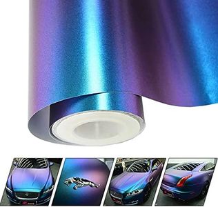 VINYL FROG Chameleon Vinyl Wrap Matte Metallic Vehicle Film Purple to Blue Stretchable Air Release DIY Decals 11.8x60