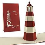 B07 Lighthouse card, Handmade, Giftcard Pop Up, Laser Cut, Maritime Decoration