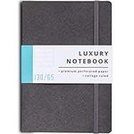 1 Pack Luxury Lined Journal Notebook- Journal For Writing w/ 130 Perforated Pages- Perfect Notebooks for Work, Travel, College- Journal for Men and Women- Soft Cover- Gray