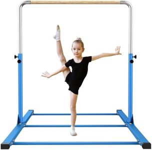 SHIWEI Gymnastics Training Bar- Height Adjustable 3' to 5' Horizontal Kip Bar for Kids