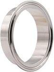 DERNORD Stainless Steel 304 Sanitary Fitting, Long Weld Clamp Ferrule FitsTri Clamp (76.5MM/3" Tube OD)