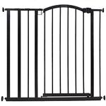 Summer Infant Extra Tall Decor Safety Baby Gate, Fits Openings 28.75-39.75 inch Wide, Metal, for Doorways & Stairways, 36 inch Tall Walk-Through Baby & Pet Gate, Black, One Size