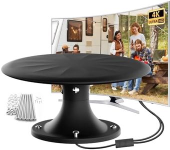 RV Antenna - RV Antennas for Digital TV, RV TV Antenna Amplified Digital HD TV Antenna - for Camper, RV Trailer Truck Caravan Boat - 32.8FT Coax HDTV Cable(Black)