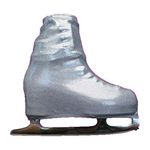 Ice Skating Metallic Boot Covers by Kami-So Skatewear (Silver, Child)