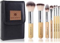 SHANY Makeup Brushes - I love Bamboo - 7pc Petite Pro Bamboo Make up brush set with cosmetics brush Carrying Case