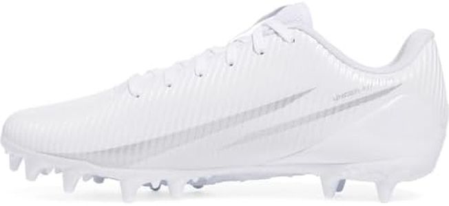 Under Armour Men's Blur Select Football Cleats, (100) White/Metallic Silver/Metallic Silver, 11, US