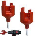 2 Pcs Electric Fence Drill Chuck Plastic Electric Fence Fencing Posts Chuck Keys Professional Cordless Drill Driver Quick and Easy Install Fencing Ring Insulators for Insulators Screw