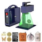 GWEIKE G2 Max 50W Fiber Laser Engraver with 3D & Deep Engraving, 15000mm/s Fast Laser Engraver Machine, 150x150mm Working Area, 0.001mm Laser Marking Machine for Jewelry, Metal, Leather, Dog Tags