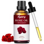 Hyppry 100ml Rose Essential Oil - Premium Grade Rose Oil Essential Oils for Diffuser for Home Fragrance, Perfume, Aromatherapy, Skin Care, Sleep, Massage, Bath, Soaps & Candles Making