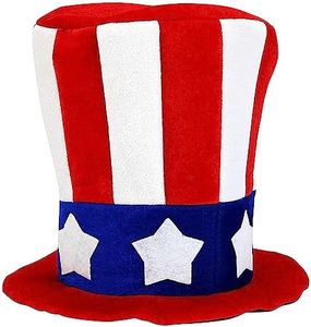 Wittocs Uncle Sam Hat for 4th of July Independence Day Patriotic Party Supplies American Flag Day Memorial Day Halloween Costume Accessories