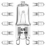 G9 Halogen Bulb 40W 230V 2 Pin Base Replacement Light Bulbs Dimmable Warm White (10 Pack)