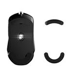 kwmobile Mouse Feet Replacement Compatible with SteelSeries Rival 5 Computer Mouse Skates Sticker - Black