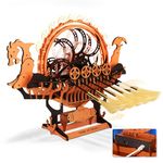 ROBOTIME 3D Puzzle Wooden Model Kits for Adults, Boat Wooden Models to Build Adults, Viking Dragon Ship with Motor and LED Light, Mechanical Gear Drive, Unique Gifts Ship LK802