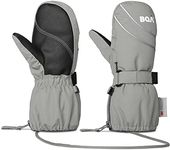 BQA Kids Ski Mittens Toddler Winter Snow Thinsulate Waterproof Mittens with String for Boys Girls