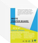 ROOKEA 10 Pcs 11" x 14" Poster Board White Poster Paper Bulk 250G Thickness Vision Boards Smart Poster Board for School Arts Craft Projects Presentations Drawing Scrapbooking Blank Graphic Display