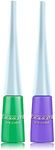 2Pcs Green Purple Liquid Eyeliner Set Colorful Eyeliner Liquid Matte Eye Liner Waterproof Highly Pigmented Colored Liquid Eyeliner Delineadores De Colores Para Ojos