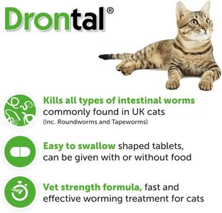 Drontal Wormer Tablets for Small & Medium Cats – Broad Spectrum