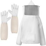 TINEASUR 1 Set Beekeeping Suit Bee Keeper Costumes Beekeeper Gloves Beekeeping Protective Clothes Ventilated Bee Jacket Beekeeping Beekeeping Gloves Bee Keeping Supplies