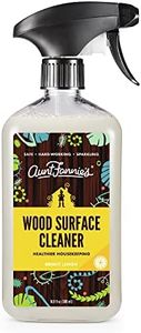 Aunt Fannie's All Purpose Wood Spray Cleaner, No-Wax Formula, Perfect for Wood Tables, Walls, Counters & Shelves, 16.9 Ounces, Lemon Scent (Pack of 1), Packaging May Vary