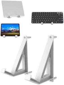 TYAMTOGSM Keyboard Storage Wall Mount Fit for Tablet/Laptop Wall Display Compatible with Wall Hangers for Pictures/Paintings/Frames/Books Fixed by Adhesive or Screw (White)